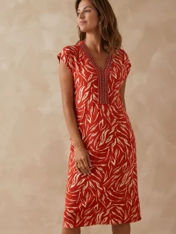 New Robe en maille avec perles fantaisie Femme Robe