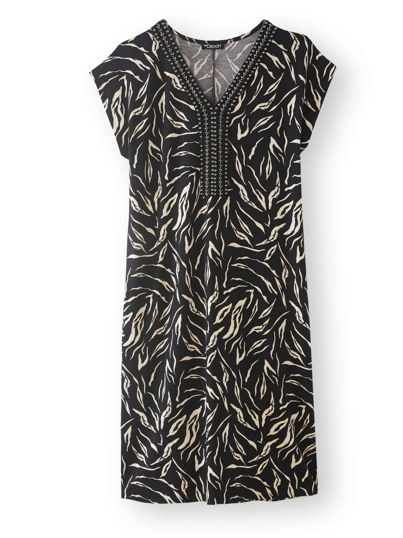 New Robe en maille avec perles fantaisie Femme Robe