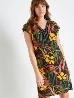 Online Robe en maille avec perles fantaisie Femme Robe