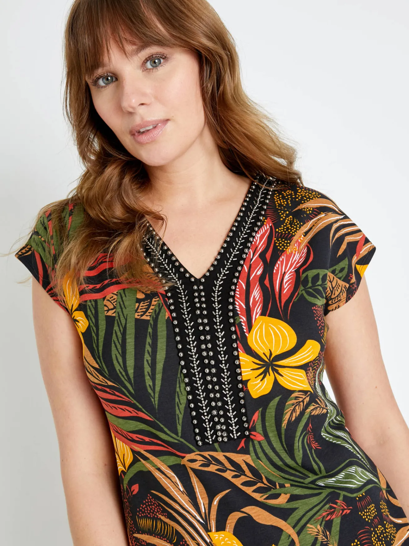 Online Robe en maille avec perles fantaisie Femme Robe