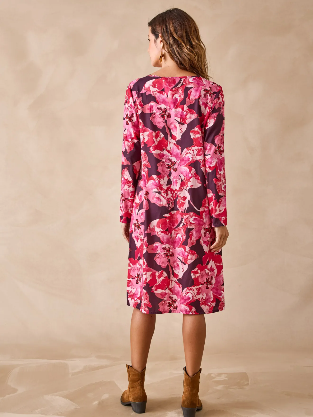 New Robe en maille crêpe Femme Robe