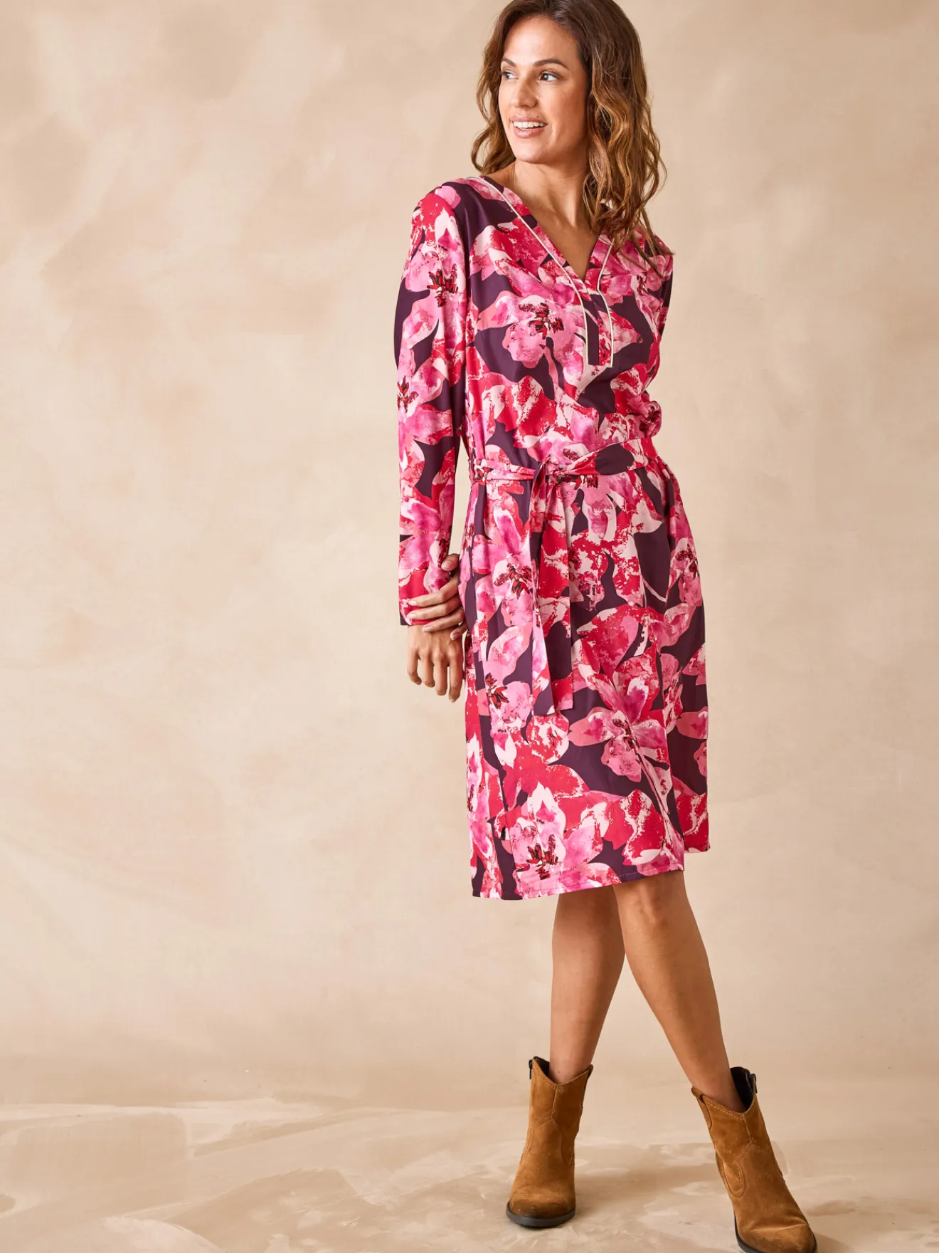 New Robe en maille crêpe Femme Robe