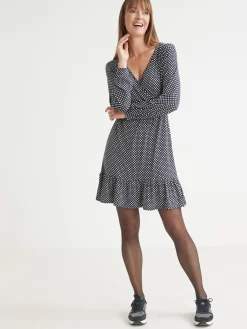 Clearance Robe en maille effet cache-coeur Femme Robe