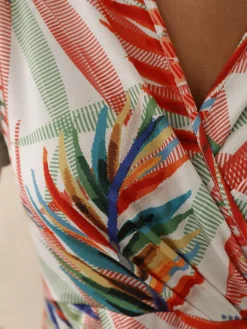 Hot Robe en maille effet portefeuille Femme Robe