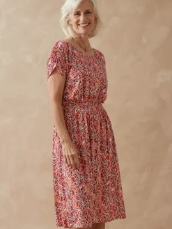 Online Robe encolure bateau en maille fluide Femme Robe