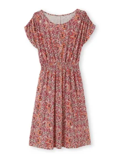 Online Robe encolure bateau en maille fluide Femme Robe