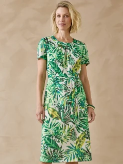 Outlet Robe encolure ronde en maille fluide Femme Robe