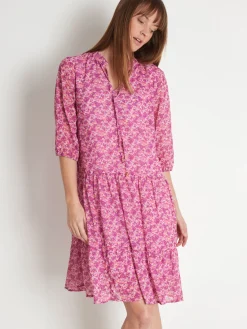 New Robe fluide à volants Femme Robe