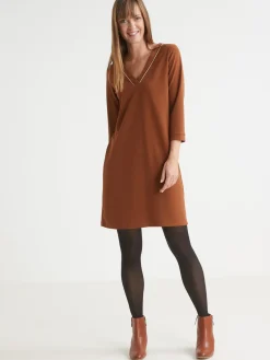 Sale Robe housse en maille fluide Femme Robe