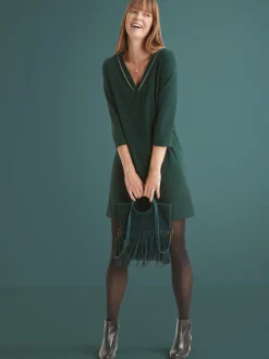 New Robe housse en maille fluide Femme Robe