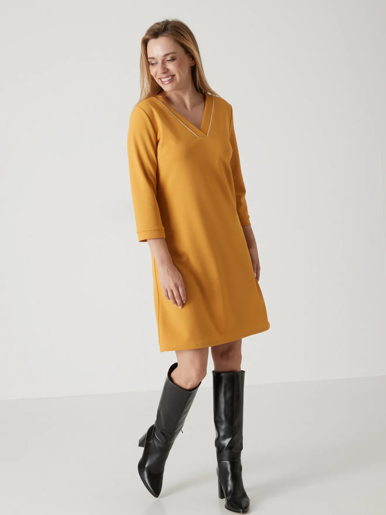 New Robe housse en maille fluide Femme Robe