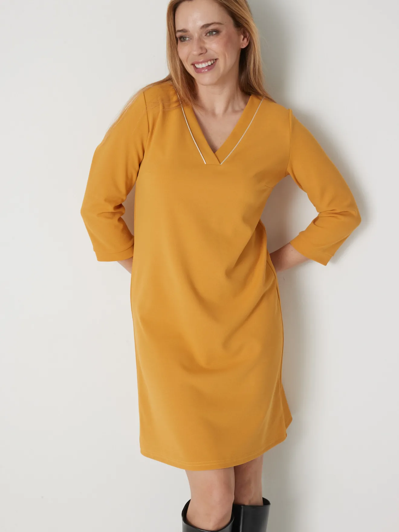 New Robe housse en maille fluide Femme Robe