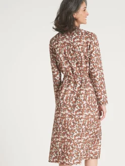 New Robe élégante en maille col lavallière Femme Robe