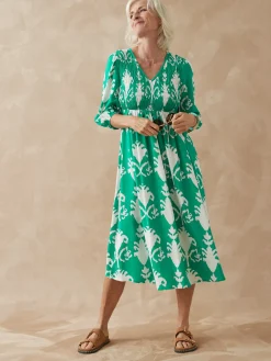 Outlet Robe longue à smocks Femme Robe