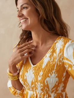 Outlet Robe longue à smocks Femme Robe