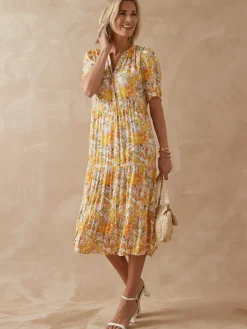 Online Robe longue à volants Femme Robe