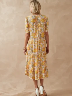 Online Robe longue à volants Femme Robe