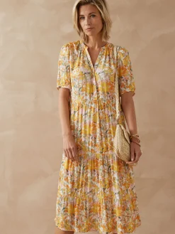 Online Robe longue à volants Femme Robe