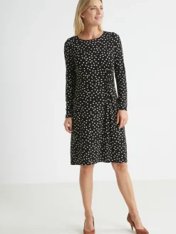 New Robe maille fluide drapé fantaisie Femme Robe