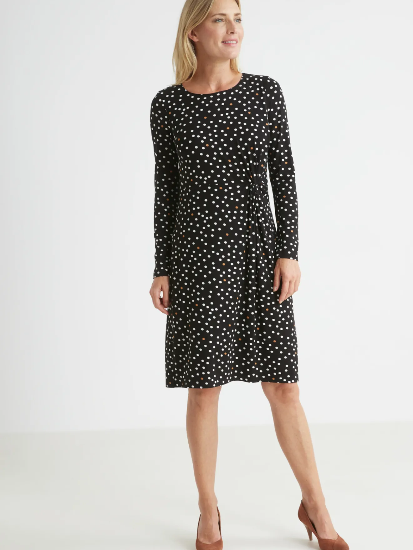 New Robe maille fluide drapé fantaisie Femme Robe