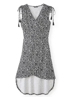 New Robe sans manches en maille jersey Femme Robe