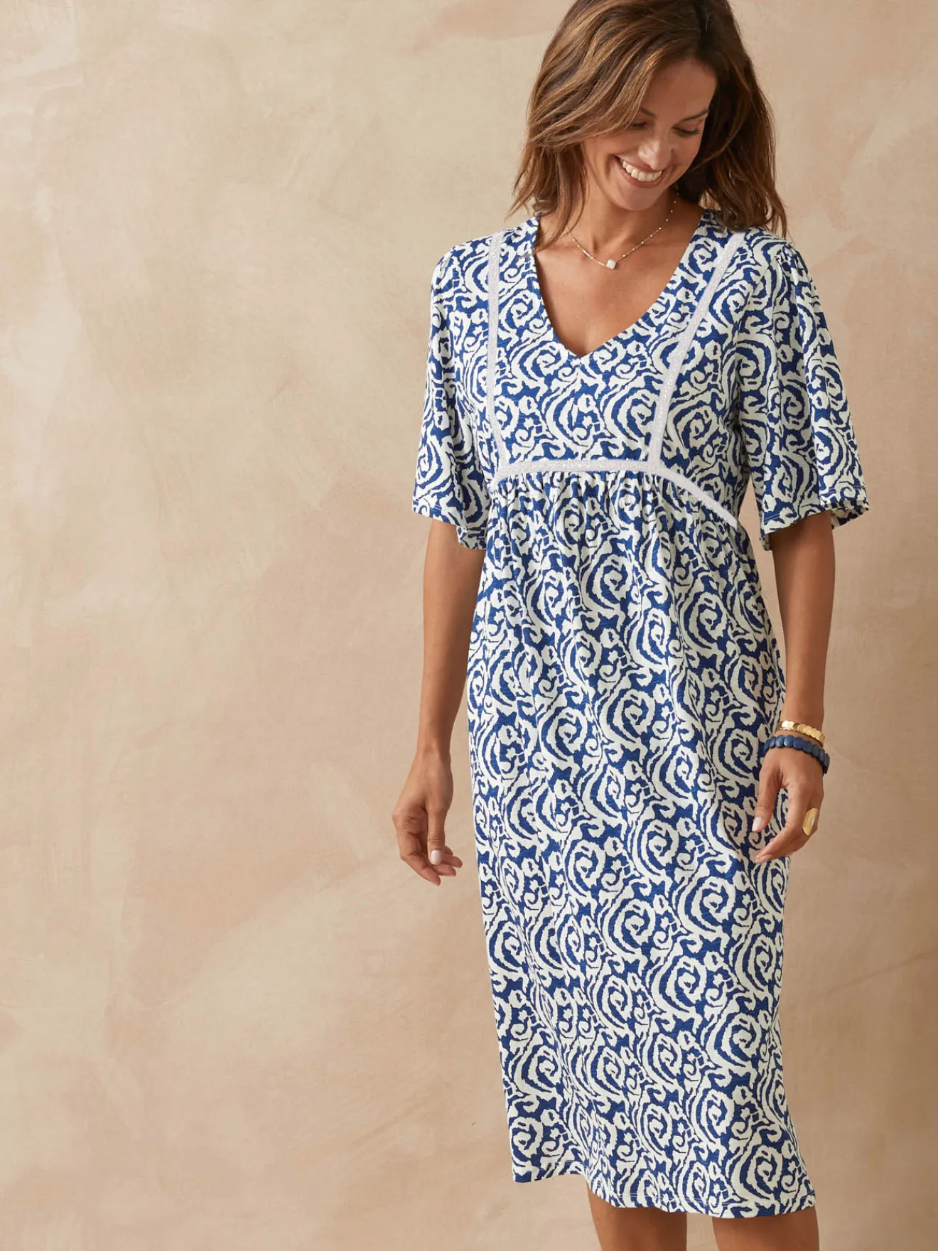 Discount Robe évasée élastiquée taille Femme Robe