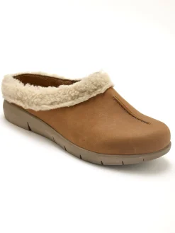 Hot Sabos cuir velours semelle amovible Femme Mules