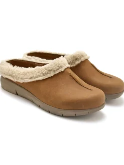 Hot Sabos cuir velours semelle amovible Femme Mules