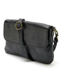 Sale Sac pochette en cuir à bandoulière Femme Accessoires Et Bijoux