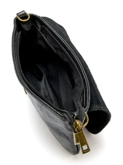 Sale Sac pochette en cuir à bandoulière Femme Accessoires Et Bijoux