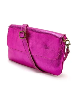 Online Sac pochette en cuir à bandoulière Femme Accessoires Et Bijoux
