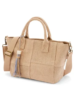 Online Sac style cabas en toile de jute Femme Accessoires Et Bijoux