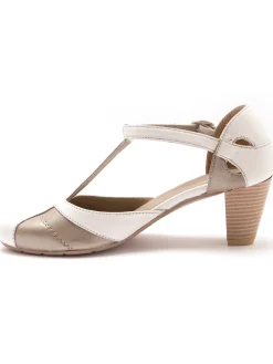 Hot Salomés bicolores en cuir aérosemelle® Femme Salomés
