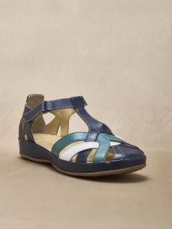 Discount Salomés cuir à brides croisées Femme Salomés