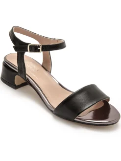 Clearance Sandales à bride en cuir Femme Sandales