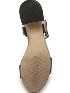 Clearance Sandales à bride en cuir Femme Sandales