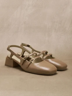 Sandales à brides cuir verni Femme Sandales