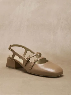 Sandales à brides cuir verni Femme Sandales