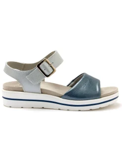 Clearance Sandales à patte scratch sous boucle Femme Sandales