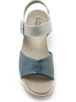 Clearance Sandales à patte scratch sous boucle Femme Sandales