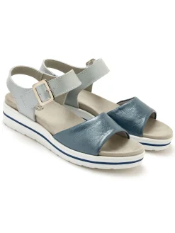 Clearance Sandales à patte scratch sous boucle Femme Sandales