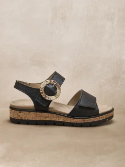 Sandales à scrachs aérosemelle amovible Femme Sandales