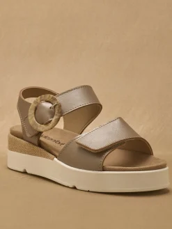 Hot Sandales à scratch aérosemelle amovible Femme Sandales