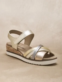 Clearance Sandales à scratch aérosemelle amovible Femme Sandales