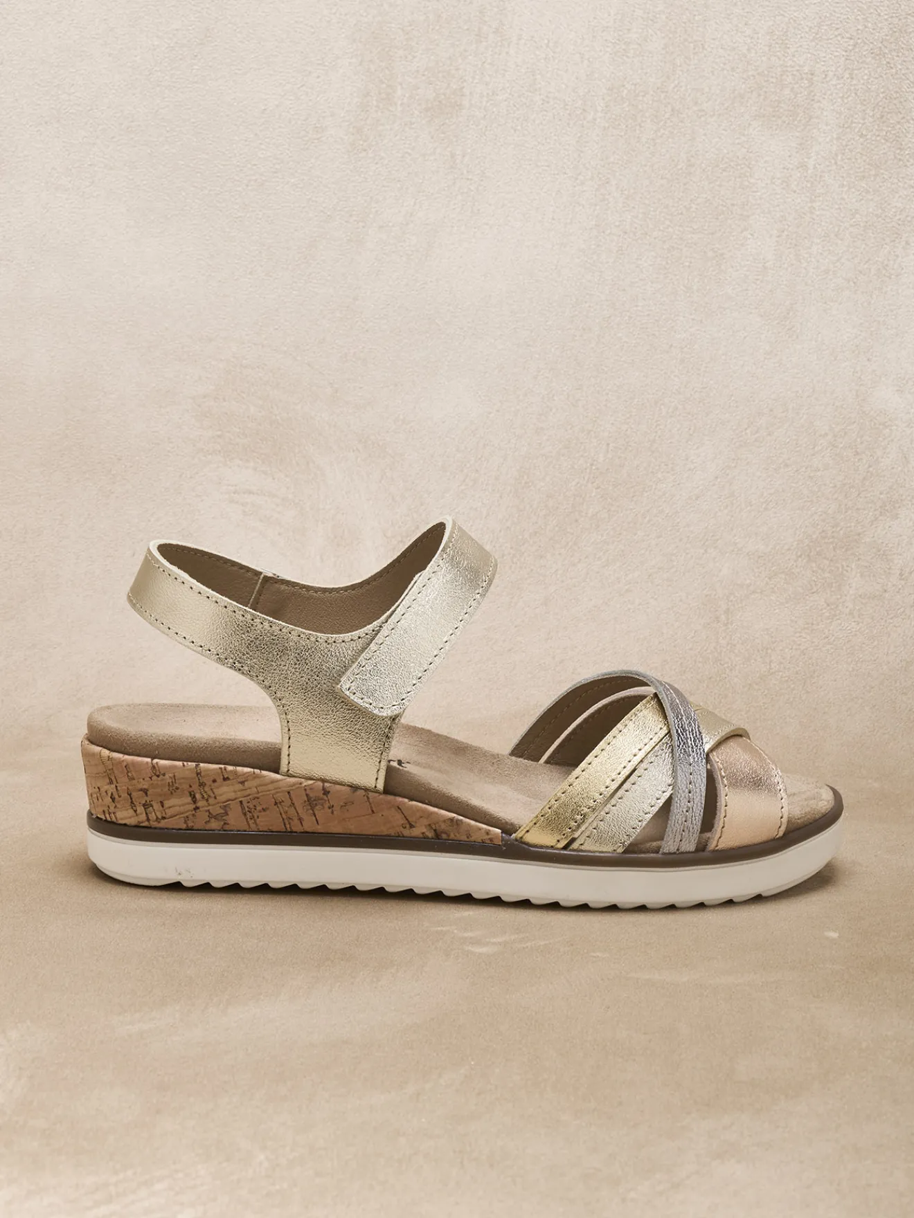 Clearance Sandales à scratch aérosemelle amovible Femme Sandales