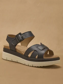 Online Sandales à scratch avec boucle fantaisie Femme Sandales