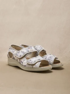 Sandales à scratchs ouverture totale Femme Chaussures En Toile