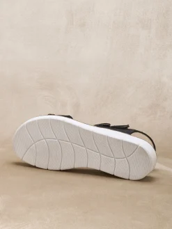 Outlet Sandales à scratchs ouverture totale Femme Sandales