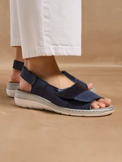 Sandales à scratchs tout ultra larges Femme Sandales