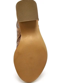 Clearance Sandales ajourées en cuir Femme Sandales